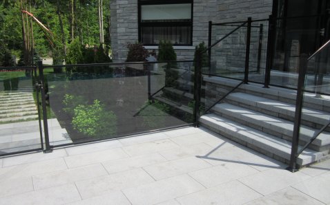 6mm glass with frame - Glass Ramps & Fences