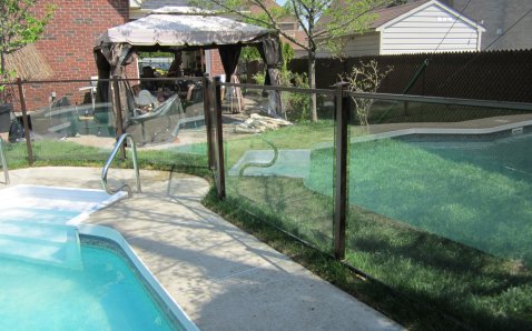 6mm glass with frame - Glass Ramps & Fences